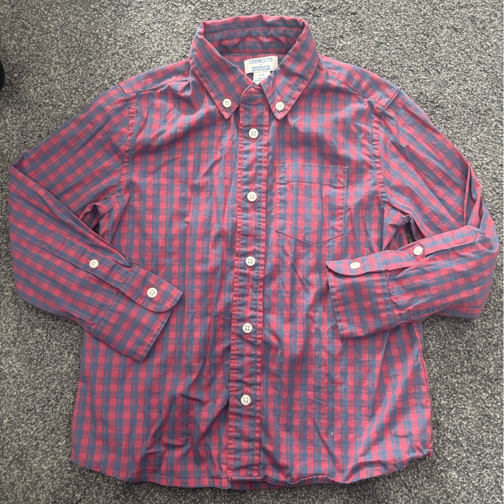 Crewcuts boy button down 4-5 year